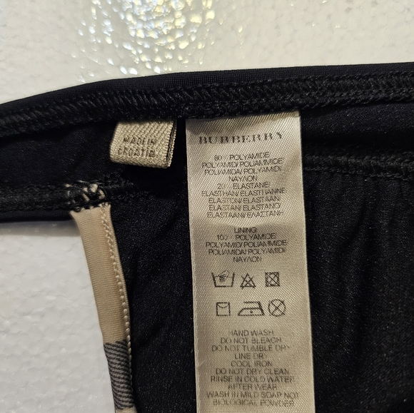 BURBERRY BURBERRY BLACK BATHING SUIT TOP S  WITH PLAID - Picture 6 of 7